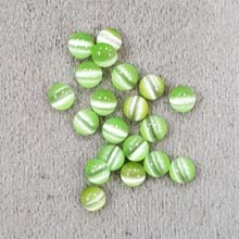 5MM ROUND CABOCHON CAT'S EYE LIGHT GREEN (20PCS/BAG)